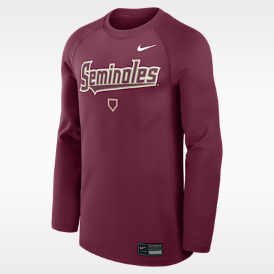 Florida State Dugout Game Time Men's Nike Dri-FIT College Long-Sleeve T-Shirt