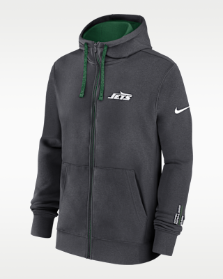 Мужское худи New York Jets Playbook Page Club Nike NFL Full-Zip Hoodie
