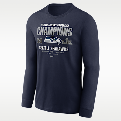 Seattle Seahawks 2026 NFC Champions Team Nation Men's Nike NFL Long-Sleeve T-Shirt