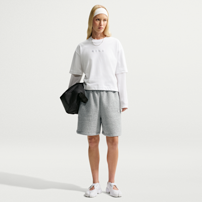Nike Studio Fleece Orta Kalınlıkta Oversize Yüksek Belli Kadın Şortu