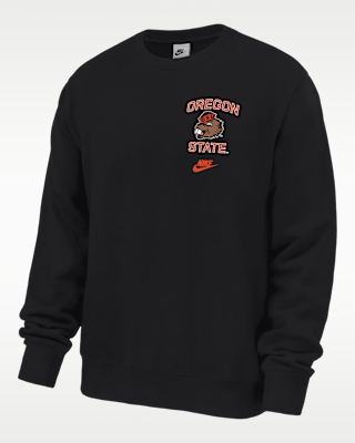 Мужской свитшот Oregon State Club Fleece Nike College Pullover Crew-Neck