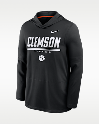 Мужские Clemson Sideline Nike Dri-FIT College Long-Sleeve Hooded Top