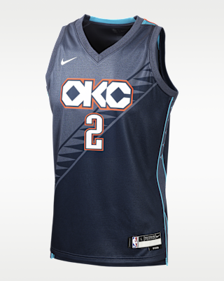 Детские джерси Shai Gilgeous-Alexander Oklahoma City Thunder City Edition Big Kids' Nike NBA Swingman Jersey
