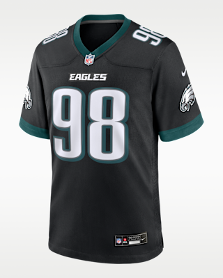 Мужские джерси Jalen Carter Philadelphia Eagles Nike NFL Game Jersey