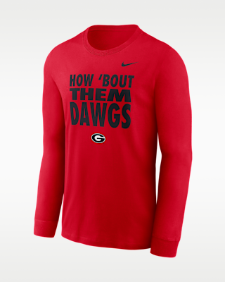 Мужская футболка Georgia Sideline Slogan Nike Dri-FIT College Long-Sleeve