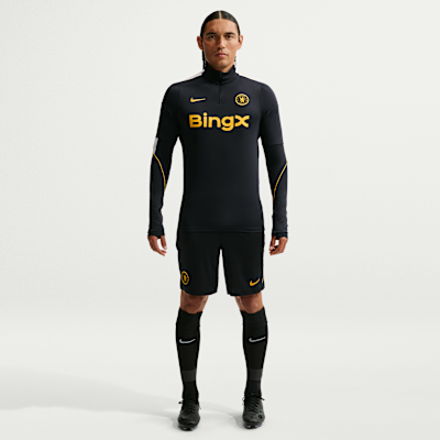 Nike Chelsea FC Strike Nike Dri-FIT Örgü Erkek Futbol Antrenman Üstü görsel 4