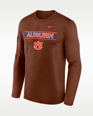 Мужская футболка Auburn 2026 Military Appreciation Legend Nike Dri-FIT College Long-Sleeve