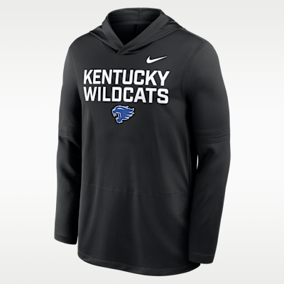 Playera de manga larga universitaria Nike Dri-FIT con gorro para hombre Kentucky Sideline