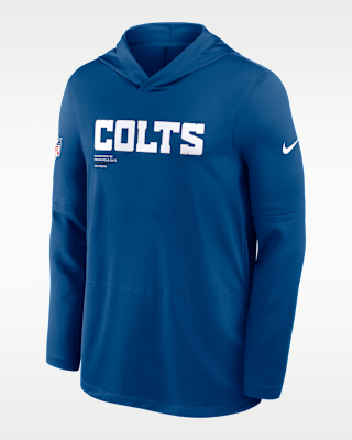 Мужские  Indianapolis Colts Pure Fury Sideline Nike Dri-FIT NFL Long-Sleeve Hooded Top
