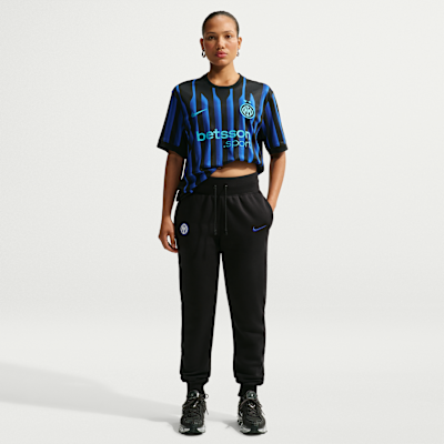 Nike Inter Milan Phoenix Fleece Nike Yüksek Belli Kadın Futbol Eşofman Altı