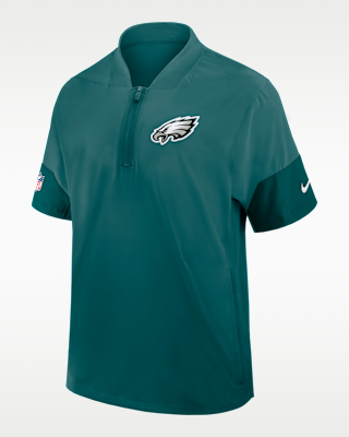 Мужская куртка Philadelphia Eagles Sideline Coach Nike NFL 1/2-Zip Short-Sleeve