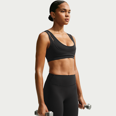 NikeSKIMS Matte Çift Askılı Scoop Kadın Sütyeni görsel 3
