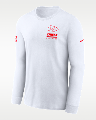 Мужская футболка Kansas City Chiefs Sideline Team Issue Nike Dri-FIT NFL Long-Sleeve