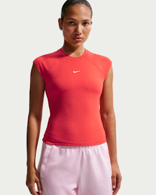 Женские тайтсы Nike Sportswear Chill Knit Tight Short-Sleeve Ribbed Top