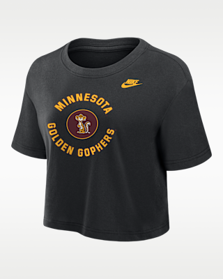 Женская футболка Minnesota Golden Gophers Nike Dri-FIT Cropped