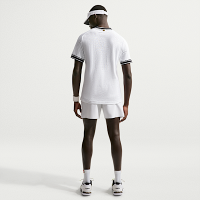 NikeCourt Heritage Kısa Kollu Erkek Tenis Üstü görsel 5