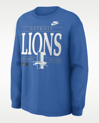 Мужская футболка Detroit Lions Rewind Max90 Nike NFL Long-Sleeve