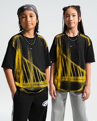 Детская футболка Golden State Warriors Nike Edge 26 Big Kids' Short-Sleeve