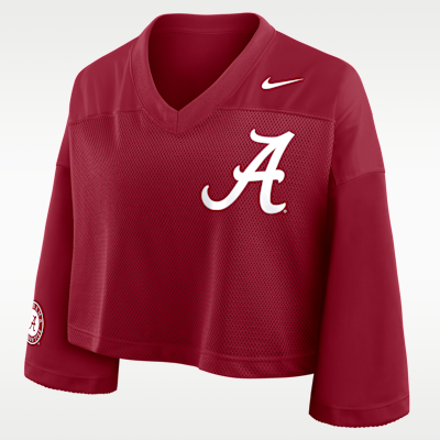 Alabama Jersey Women's Nike Dri-FIT College Cropped Top