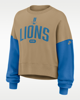 Женские  Detroit Lions Rewind Nike NFL Pullover Crew