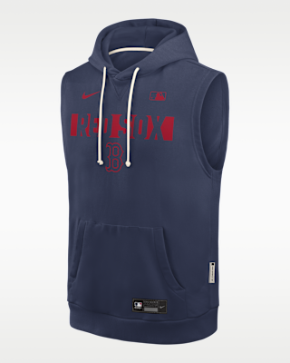 Мужское худи Boston Red Sox Authentic Collection Standard Issue Nike Dri-FIT MLB Sleeveless Pullover Hoodie