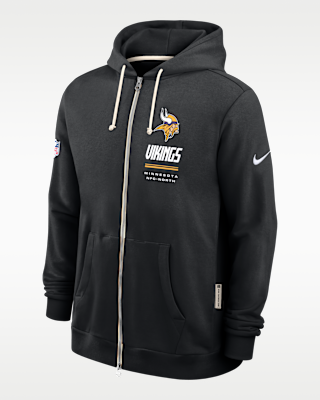 Мужское худи Minnesota Vikings Sideline Standard Issue Nike Dri-FIT NFL Full-Zip Hoodie