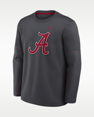 Мужская футболка Alabama Sideline Coaches Nike Therma-FIT College Long-Sleeve