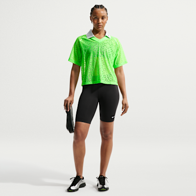 Nike Sportswear Bol Kesimli Dantelli Polo Jarse Kadın Üstü görsel 4