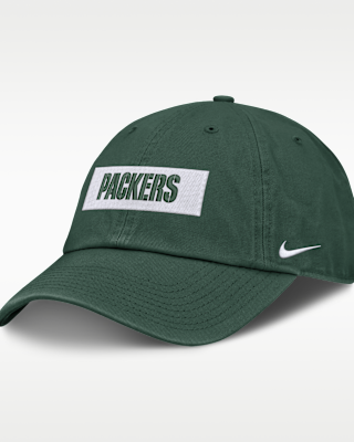 Мужские Green Bay Packers Primetime Club Wordmark Nike NFL Adjustable Hat