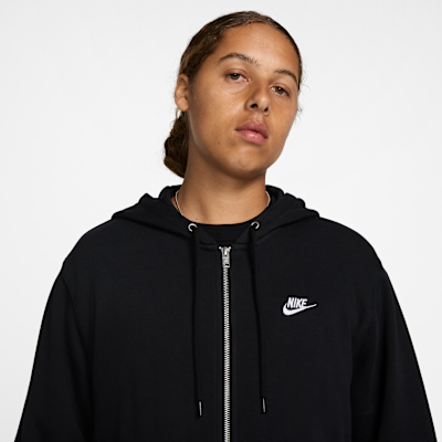 Nike Club Tam Boy Fermuarlı Fransız Havlu Kumaşı Erkek Kapüşonlu Üstü görsel 3