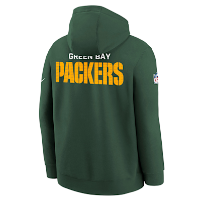 Green Bay Packers Sideline Club Big Kids' Nike NFL Pullover Hoodie