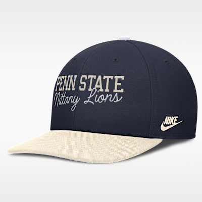 Gorra universitaria Nike Dri-FIT ajustable para hombre Penn State Legacy Script
