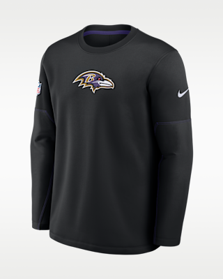 Мужская футболка Baltimore Ravens Sideline Coaches Nike Therma-FIT NFL Long-Sleeve