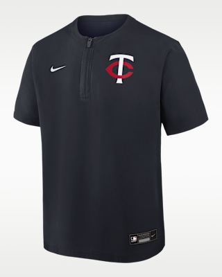 Мужские шорты Minnesota Twins Authentic Collection Nike Dri-FIT MLB 1/4-Zip Short-Sleeve Windshirt