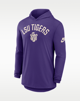 Мужская футболка LSU Legacy Arch Nike Dri-FIT College Long-Sleeve Hooded