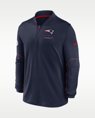 Мужские  New England Patriots Sideline Nike Dri-FIT NFL 1/2-Zip Top