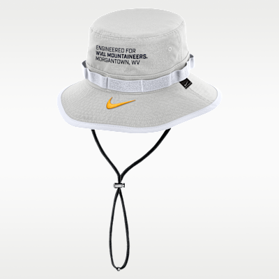 Gorro tipo pescador universitario Nike Dri-FIT para hombre West Virginia Sideline Apex Gameday Boonie