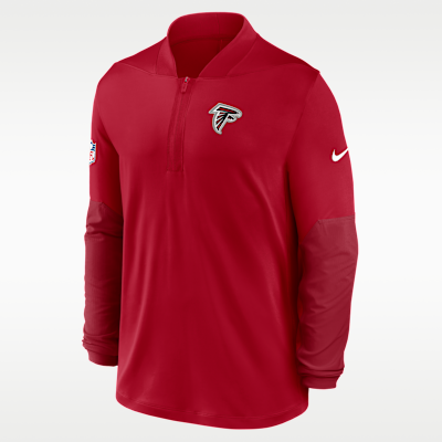 Playera Nike Dri-FIT de la NFL de medio cierre para hombre Atlanta Falcons Feel the Pressure