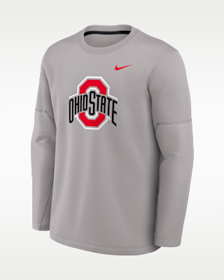 Мужская футболка Ohio State Sideline Coaches Nike Therma-FIT College Long-Sleeve