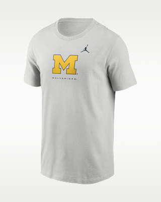 Мужская футболка Michigan Courtside Jordan Brand Dri-FIT College
