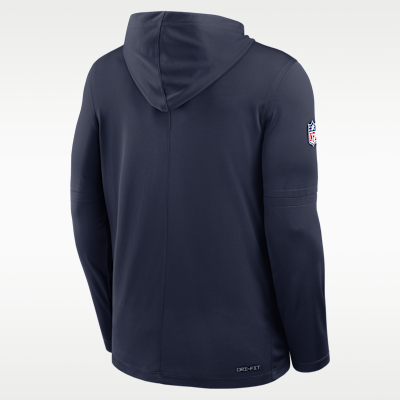 Playera de manga larga Nike Dri-FIT de la NFL con gorro para hombre Tennessee Titans Pure Fury Sideline