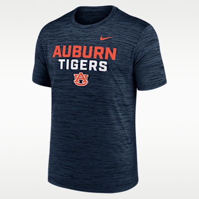 Playera universitaria Nike Dri-FIT para hombre Auburn Campus Center Stack Velocity