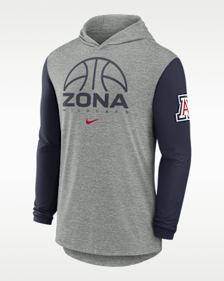 Мужская футболка Arizona Basketball Nike Dri-FIT College Long-Sleeve Hooded для баскетбола