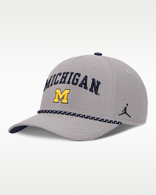 Женские  Michigan Primetime Rise Rope Jordan Brand College Adjustable Hat