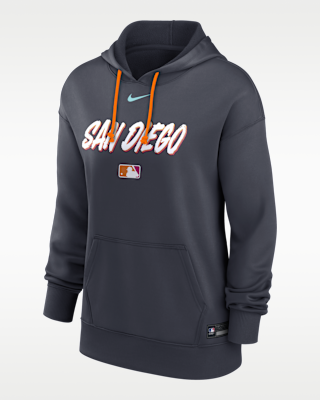 Женское худи San Diego Padres Authentic Collection City Connect Nike Therma MLB Pullover Hoodie