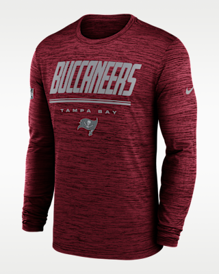 Мужская футболка Tampa Bay Buccaneers Sideline Team Issue Velocity Nike Dri-FIT NFL Long-Sleeve