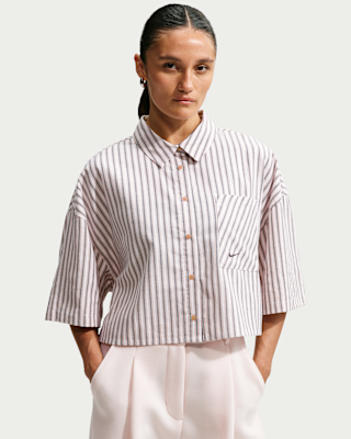 Женские  Nike Sportswear Chill Poplin Oversized Striped Top