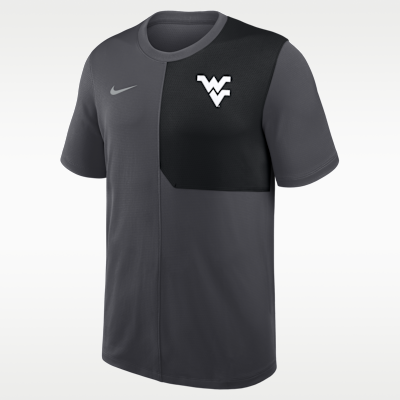 West Virginia Sideline Coach Men's Nike Dri-FIT College Top