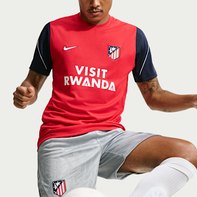Nike Atlético Madrid Strike Üçüncü Nike Dri-FIT Kısa Kollu Erkek Futbol Üstü görsel 3