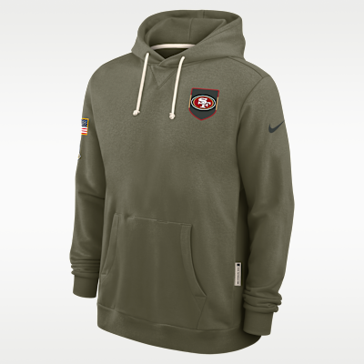 Sudadera con gorro sin cierre Nike Dri-FIT de la NFL para hombre San Francisco 49ers Salute to Service Sideline Dominant Force